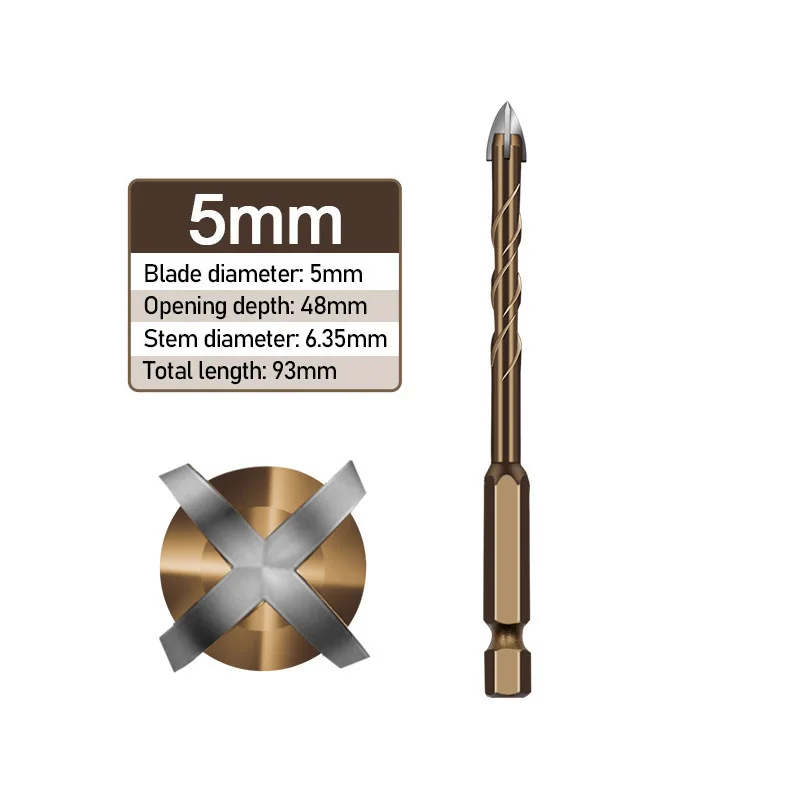 Masonry Concrete Drill Bits For Glass Ceramic Tile Brick Hex Shank 3mm To 12mm - Image 10