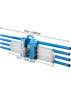 SucceBuy Concrete Float 1200x200mm/1200x300mm Finishing Bull Float with 4 Handle Round End Cement Trowel - Image 18