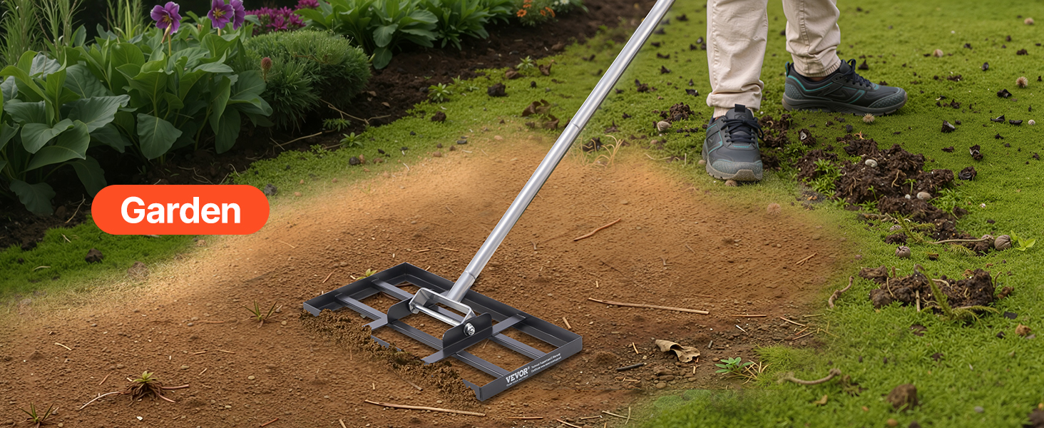 VEVOR Lawn Leveling Rake with Handle - Image 16