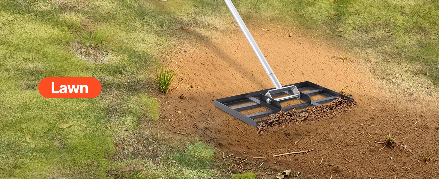 VEVOR Lawn Leveling Rake with Handle - Image 17