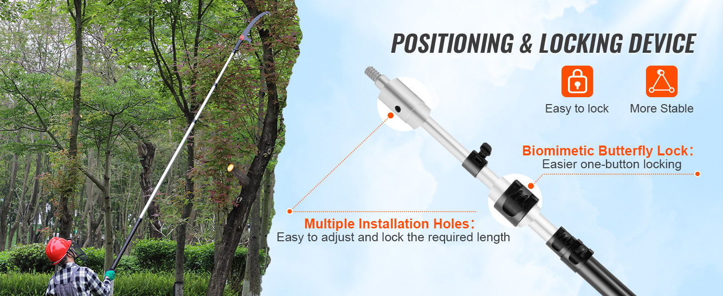 SucceBuy Manual Pole Saw Extendable Tree Pruner Sharp Steel Blade for Branches Trimming - Image 9