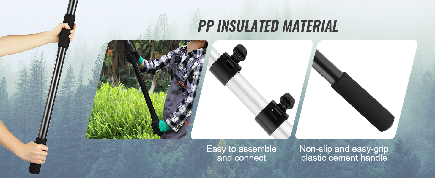 SucceBuy Manual Pole Saw Extendable Tree Pruner Sharp Steel Blade for Branches Trimming - Image 13